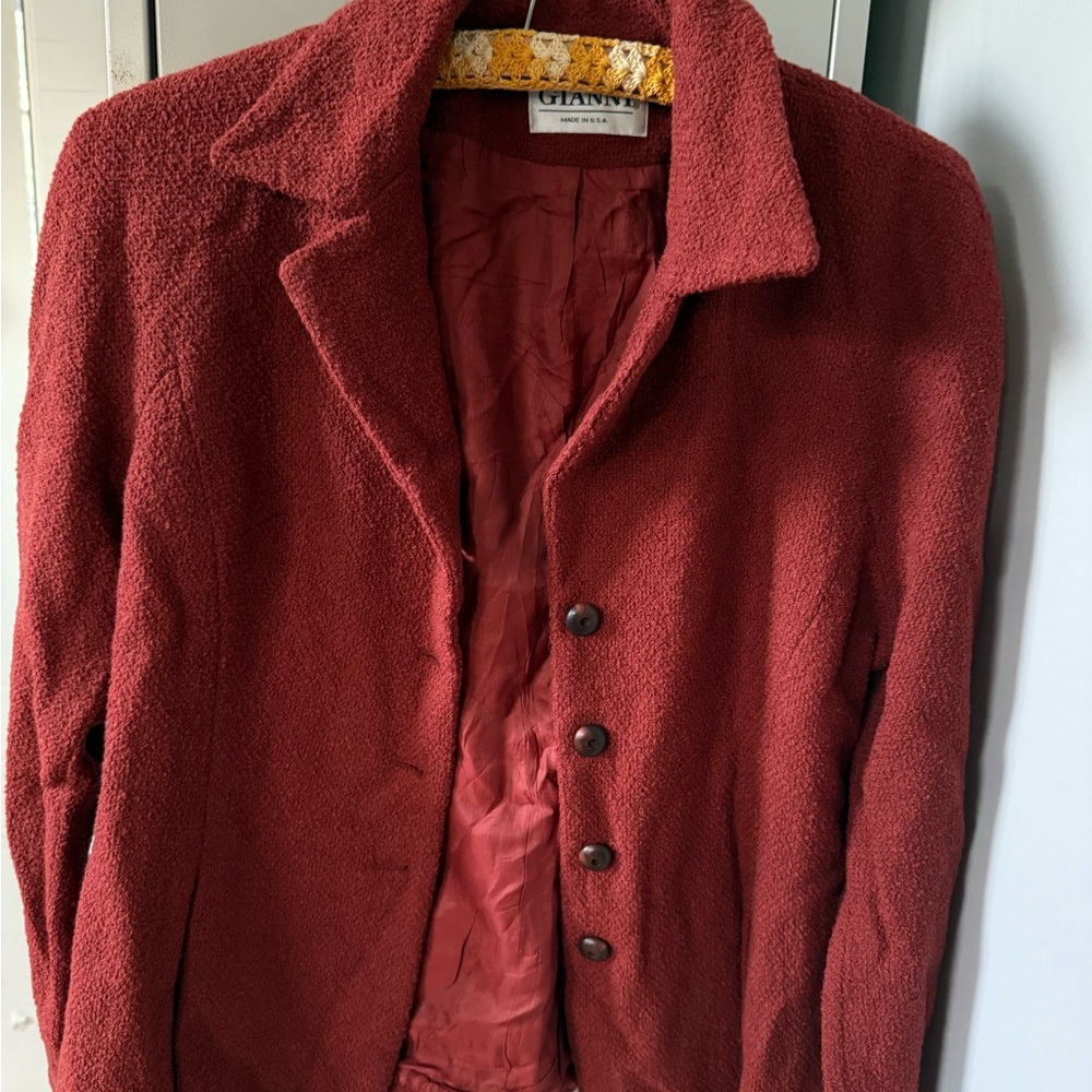 Gianni Rich Red Textured Blazer